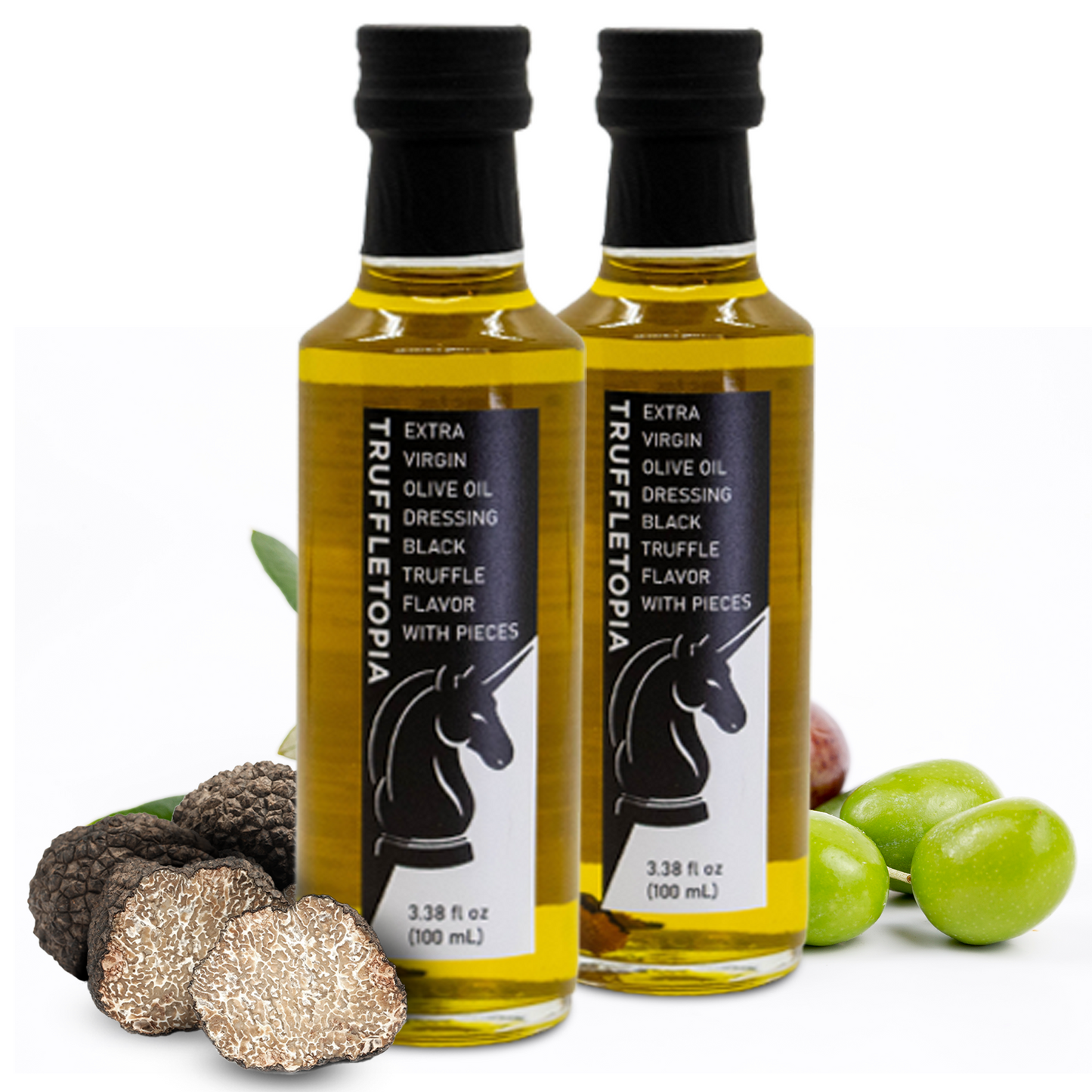 Black Truffle Extra Virgin Olive Oil with Truffle Pieces