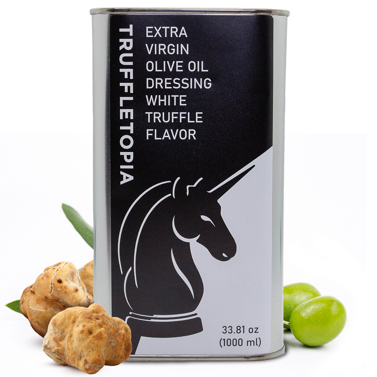 Black Truffle & White Truffle Oil | Extra Virgin Olive Oil |  1L Can