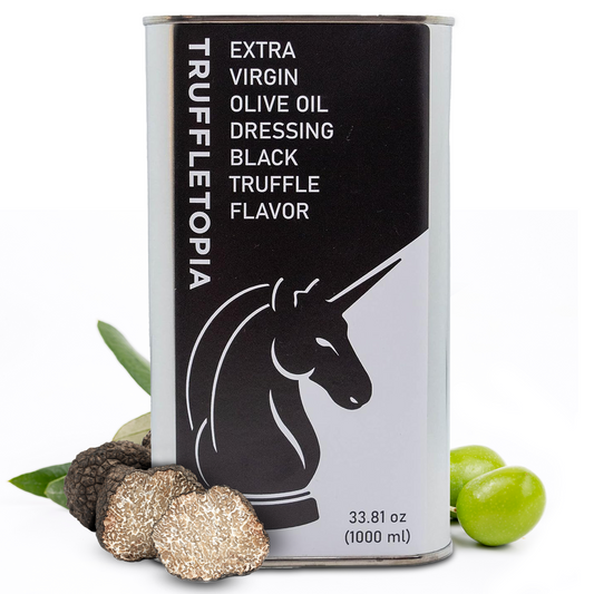 Black Truffle & White Truffle Oil | Extra Virgin Olive Oil | 1L Can