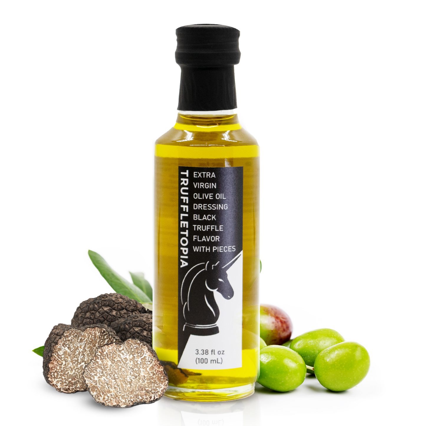 Black Truffle Extra Virgin Olive Oil with Truffle Pieces