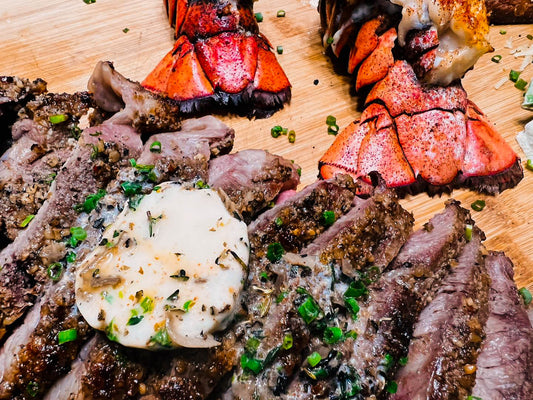 Truffle Compound Butter served over Steak and Lobster Tails
