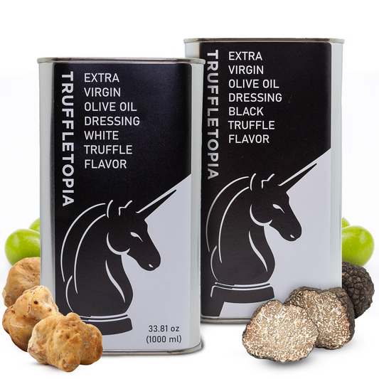 Black Truffle & White Truffle Oil | Extra Virgin Olive Oil |  1L Can